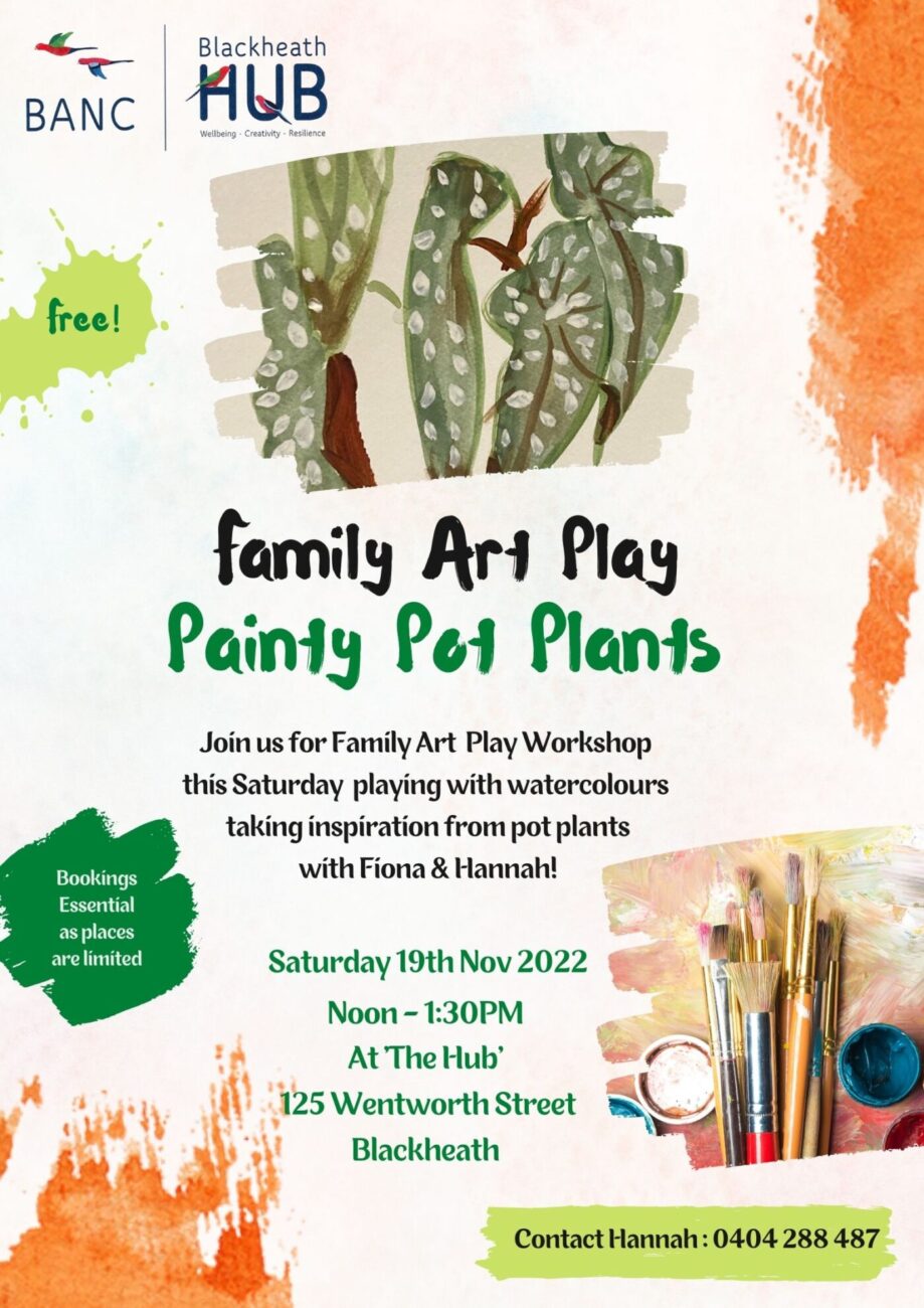 Family art play painty pot plants poster 2