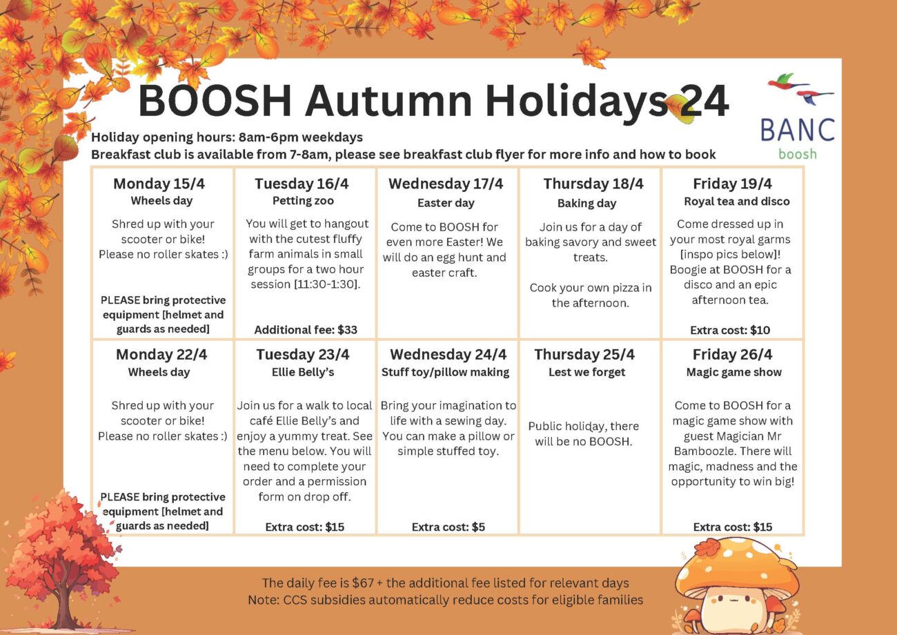 Boosh autumn holiday program 2 page 1 1
